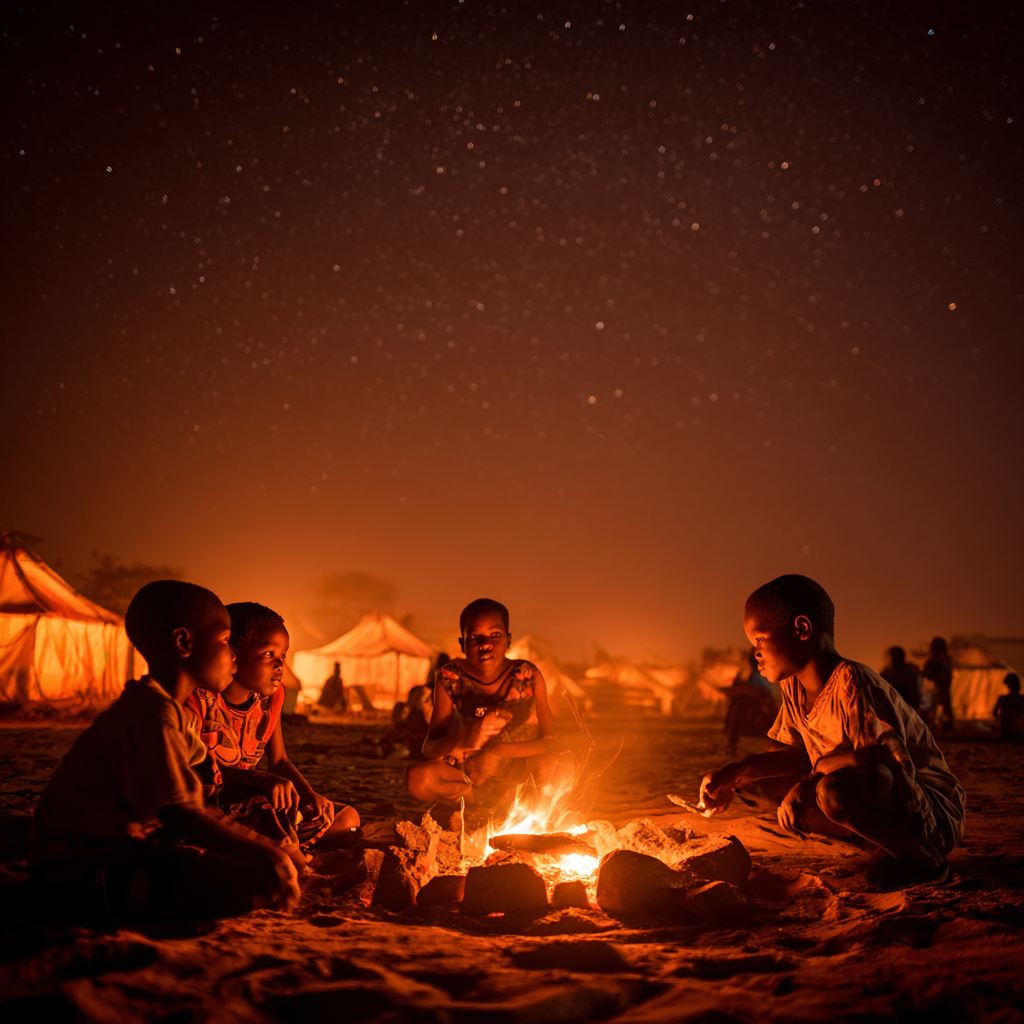 Feu de camp sur la plage