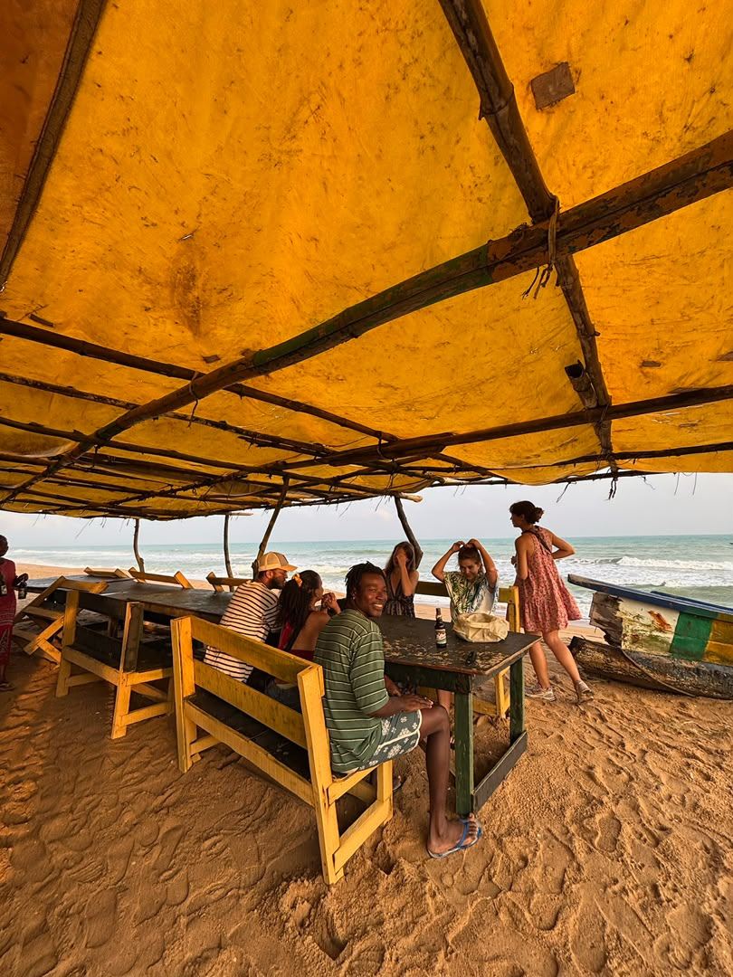 Paillote bar sur la plage
